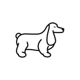 Fototapeta  - Isolated dog icon line vector design
