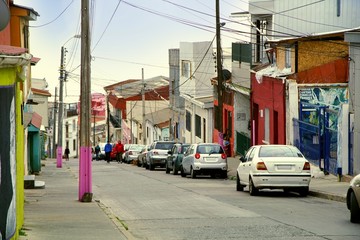 Naklejka na meble Colorful streets of Valparaíso, Chile