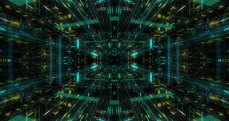 Wall Mural - ai artificial intelligence and ml machine learning abstract concept, cpu gpu computing core with inf