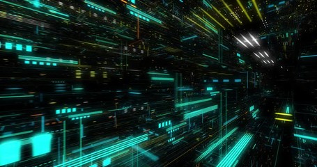 Wall Mural - ai artificial intelligence and ml machine learning abstract concept, cpu gpu computing core with inf
