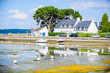 View of the coast near the town of Concarneau. Brittany. France