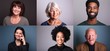 © Djomas - Group of 6 different people in front of a colored background