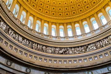 Wall Mural - US Capitol Dome Rotunda Amerian History Freize Washington DC