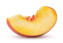 Ripe Peach Fruit Slice