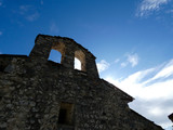 Fototapeta Tęcza - Torre campanario de una Ermita del Siglo XI en la población de Chía, en el Pirineo de Huesca, Aragón, España