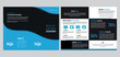 © Iqbal - Bifold Business vector template. Brochure design, cover modern layout, annual report, poster, flyer in A4 with colorful shapes for tech, science, market with light background