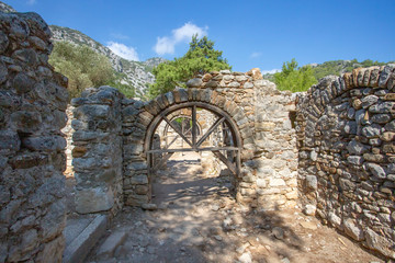 Wall Mural - View on the ancient ruins of Lycian town of Olympos, Turkey.