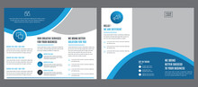 Trifold Business Vector Template. Brochure Design, Cover Modern Layout, Annual Report, Poster, Flyer In A4 With Colorful Shapes For Tech, Science, Market With Light Background