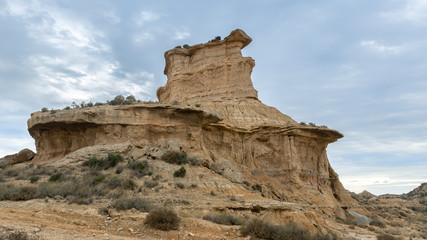 Wall Mural - Tozal de Colasico sandstone, Monegros desert in Huesca, Spain