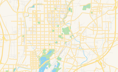  Printable street map of Tangshan, China