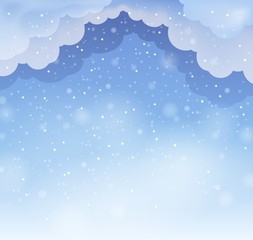 Wall Mural - Winter sky theme background 3