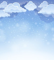 Wall Mural - Winter sky theme background 4