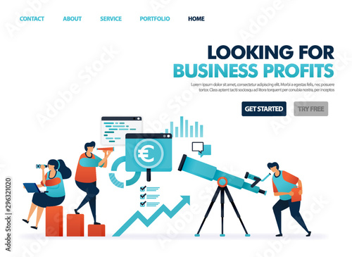 Fotomural Looking for profit in company business