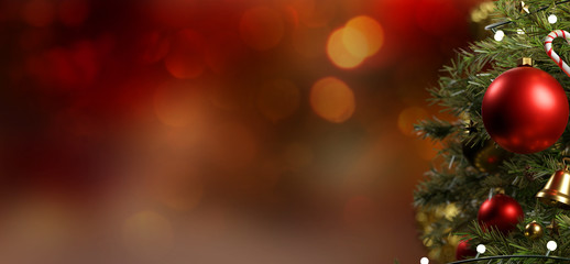 christmas background with ornament and light atmosphere