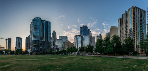 Poster - Charlotte north carolina skyline from romare bearden park