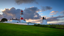Souter Lighthouse And Foghorn, Located On The South Tyneside Coastline At Lizard Point Above The Magnesian Limestone Cliffs