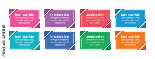 Fotografía eight step card information template