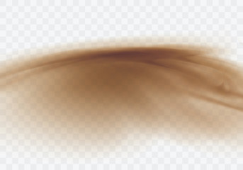 Wall Mural - desert sandstorm, brown dusty cloud or dry sand flying with gust of wind, big explosion realistic te