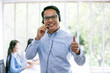 © FotoArtist - Team Business Operator with Headset , It support Call Center or Sale in Office, Service Business, Customer Call Center Team,Professional information, Support Ideas and Participation Social Charity