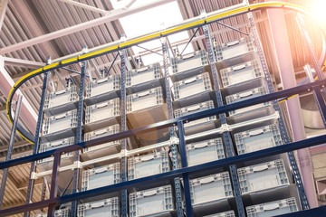 Fototapete - Interior of the new and modern warehouse space