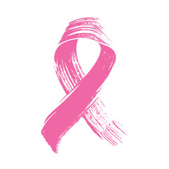 pink ribbon world breast cancer awareness vector