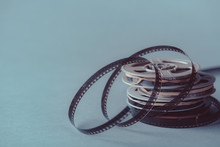 Close Up Of Stacked Film Reels
