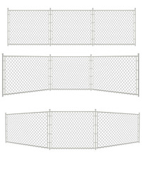 Grey chain fence. vector illustration