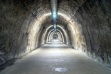 Fototapeta  - Abandoned tunnel, 2 world war, architecture, minimalism