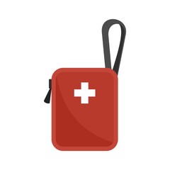 Poster - Bike first aid kit icon. Flat illustration of bike first aid kit vector icon for web design