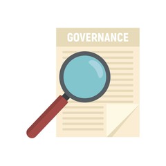 Wall Mural - Governance paper icon. Flat illustration of governance paper vector icon for web design