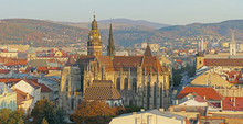 Aerial View Of St Elisabeth Cathedral In Kosice
