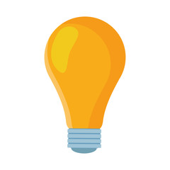 Poster - light bulb icon, flat colorful design