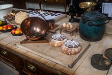 Victorian Mockup Of A Kitchen With Baked Goods