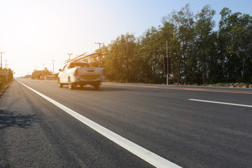 Car truck on road,Car truck driving on street,Car truck driving on high way road