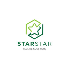 Sticker - star logo and icon vector illustration design template