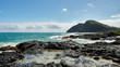 hawaii ocean shoreline with rocky coast