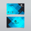 © Krisdian - Modern blue business card template. Elegant element composition design with clean concept.