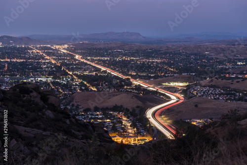 Twilight view of route 118 ...