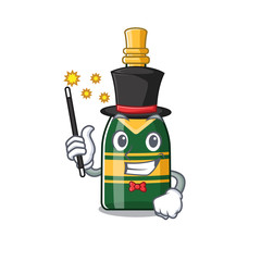 Sticker - Magician champagne bottle in the cartoon shape