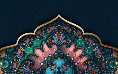 Abstract background with traditional ornament. Vector illustration