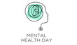 mental health depression awareness illustration vector banner