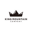 the king mountain logo design concept