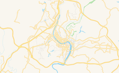  Printable street map of Bazhong, China