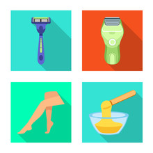 Isolated Object Of Shaving And Hygiene Logo. Set Of Shaving And Bathroom Stock Symbol For Web.