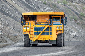 Wall Mural - Quarry truck carries coal mined.