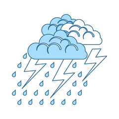 Wall Mural - Thunderstorm Icon