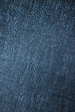 Decorative Linen Blue Jeans Fabric Textured Background For Interior, Furniture Design And Fashion Label Backdrop