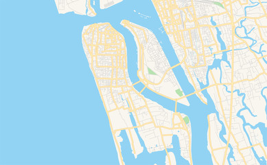 Printable street map of Kochi, India