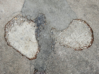 Sticker - crack concrete floor texture