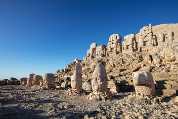 Statues on top of the Nemrut Mountain, in Adiyaman, Turkey